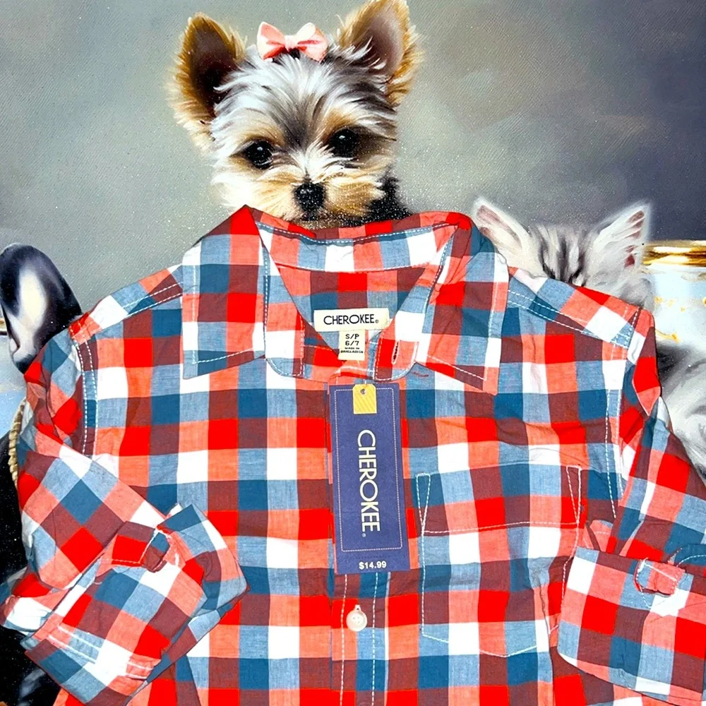 $8 sale Cherokee Plaid Shirt sizes S, M, or L